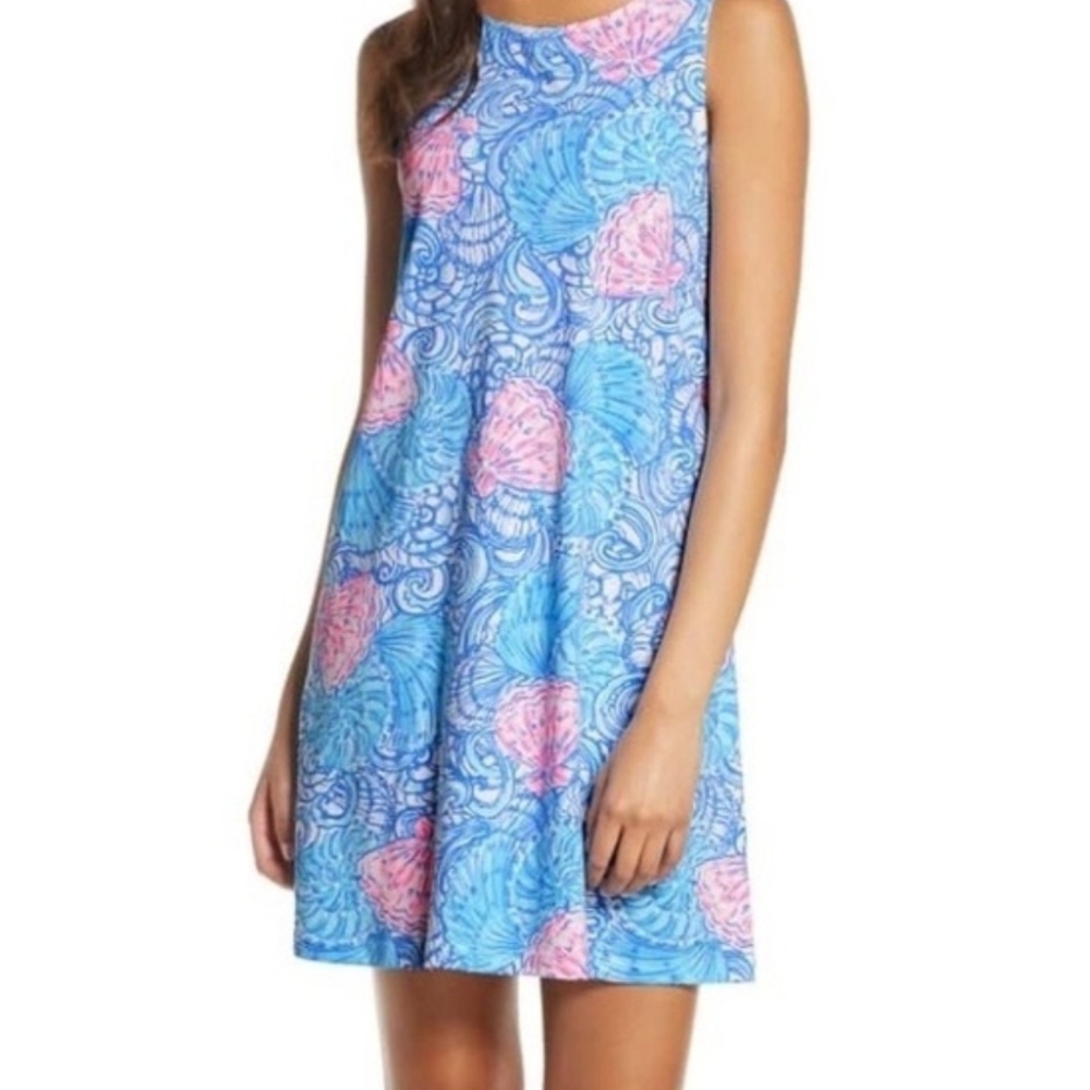 Lilly Pulitzer Kristen Swing Dress Blue Haven Raising Shell